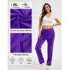 imageTACVASEN Womens Velour Pants Soft Velvet Sweatpants Warm Straight Leg Lounge Pants with Pockets Athletic CasualPurple