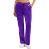 imageTACVASEN Womens Velour Pants Soft Velvet Sweatpants Warm Straight Leg Lounge Pants with Pockets Athletic CasualPurple