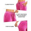 imageTACVASEN Womens Velour Pants Soft Velvet Sweatpants Warm Straight Leg Lounge Pants with Pockets Athletic CasualRose Red