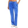imageTACVASEN Womens Velour Pants Soft Velvet Sweatpants Warm Straight Leg Lounge Pants with Pockets Athletic CasualSea Blue