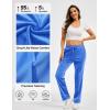 imageTACVASEN Womens Velour Pants Soft Velvet Sweatpants Warm Straight Leg Lounge Pants with Pockets Athletic CasualSea Blue