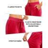 imageTACVASEN Womens Velour Pants Soft Velvet Sweatpants Warm Straight Leg Lounge Pants with Pockets Athletic CasualTomato Red