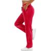imageTACVASEN Womens Velour Pants Soft Velvet Sweatpants Warm Straight Leg Lounge Pants with Pockets Athletic CasualTomato Red