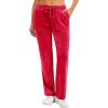 imageTACVASEN Womens Velour Pants Soft Velvet Sweatpants Warm Straight Leg Lounge Pants with Pockets Athletic CasualTomato Red