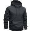 imageTACVASEN Sweatshirts for Mens Hoodies Fleece Lined Pullover Athletic Casual Lightweight Workout High Collar with PocketsDark Grey