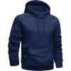 imageTACVASEN Sweatshirts for Mens Hoodies Fleece Lined Pullover Athletic Casual Lightweight Workout High Collar with PocketsNavy