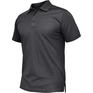 imageTACVASEN Mens Polo Shirt Short Sleeve Tactical Performance Collared Work Golf Shirts Dry Fit Pique Polos for Summer03grey