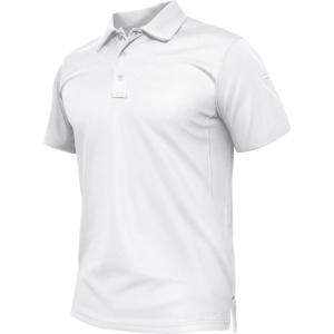 imageTACVASEN Mens Polo Shirt Short Sleeve Tactical Performance Collared Work Golf Shirts Dry Fit Pique Polos for Summer04white