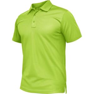imageTACVASEN Mens Polo Shirt Short Sleeve Tactical Performance Collared Work Golf Shirts Dry Fit Pique Polos for Summer30fgreen
