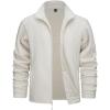 imageTACVASEN Mens Fleece Jackets Full Zip Lightweight Jacket Casual Soft Warm Coats with PocketsBeige