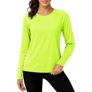 imageTACVASEN Womens Long Sleeve Rash Guard UPF 50 UV Sun Shirts Quick Dry Swim Shirt Hiking TopsFgreen