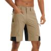 image:imageTACVASEN Mens Hiking Cargo Shorts 10 with Zipper Pockets Quick Dry Casual Stretch Golf Work Short Outdoor Summer04 Khaki