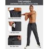 image:imageTACVASEN Mens Workout Pants Casual Athletic Hiking Lightweight Quick Dry Stretch Waterproof Sweatpants with 3 Pockets03dark Gray
