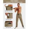 image:imageTACVASEN Mens Workout Pants Casual Athletic Hiking Lightweight Quick Dry Stretch Waterproof Sweatpants with 3 Pockets04khaki