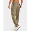 image:imageTACVASEN Mens Workout Pants Casual Athletic Hiking Lightweight Quick Dry Stretch Waterproof Sweatpants with 3 Pockets04khaki