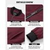 image:imageTACVASEN Mens Bomber Jackets Full Zipper Spring Fall Jacket Windproof Water Resistant Winter Warm Padded CoatsBurgundy