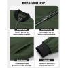 image:imageTACVASEN Mens Bomber Jackets Full Zipper Spring Fall Jacket Windproof Water Resistant Winter Warm Padded CoatsOlive Green