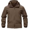 image:imageTACVASEN Mens Special Ops Military Tactical Soft Shell Rain Warm Fleece Lined Jacket Winter Hood Coat Hiking Snowboard12coffee