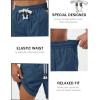 image:imageTACVASEN Men s Casual Shorts 7 Inch Cotton Elastic Waist Drawstring Lightweight Summer Beach Shorts with PocketsBluegray