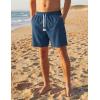 image:imageTACVASEN Men s Casual Shorts 7 Inch Cotton Elastic Waist Drawstring Lightweight Summer Beach Shorts with PocketsBluegray