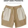 image:imageTACVASEN Men s Casual Shorts 7 Inch Cotton Elastic Waist Drawstring Lightweight Summer Beach Shorts with PocketsKhaki