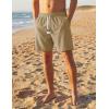 image:imageTACVASEN Men s Casual Shorts 7 Inch Cotton Elastic Waist Drawstring Lightweight Summer Beach Shorts with PocketsKhaki
