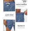 image:imageTACVASEN Men s Casual Shorts 7 Inch Cotton Elastic Waist Drawstring Lightweight Summer Beach Shorts with PocketsLightblue