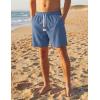 image:imageTACVASEN Men s Casual Shorts 7 Inch Cotton Elastic Waist Drawstring Lightweight Summer Beach Shorts with PocketsLightblue