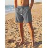image:imageTACVASEN Men s Casual Shorts 7 Inch Cotton Elastic Waist Drawstring Lightweight Summer Beach Shorts with PocketsMgrey