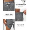 image:imageTACVASEN Men s Casual Shorts 7 Inch Cotton Elastic Waist Drawstring Lightweight Summer Beach Shorts with PocketsMgrey