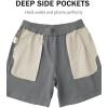 image:imageTACVASEN Men s Casual Shorts 7 Inch Cotton Elastic Waist Drawstring Lightweight Summer Beach Shorts with PocketsMgrey