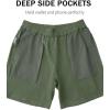 image:imageTACVASEN Men s Casual Shorts 7 Inch Cotton Elastic Waist Drawstring Lightweight Summer Beach Shorts with PocketsOlivegreen