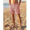 image:imageTACVASEN Men s Casual Shorts 7 Inch Cotton Elastic Waist Drawstring Lightweight Summer Beach Shorts with PocketsPink