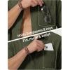 image:imageTACVASEN Mens Button Down Shirts Short Sleeve Textured Casual Summer Beach Shirt with PocketArmy Green