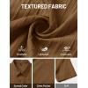 image:imageTACVASEN Mens Button Down Shirts Short Sleeve Textured Casual Summer Beach Shirt with PocketDark Brown