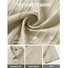 image:imageTACVASEN Mens Button Down Shirts Short Sleeve Textured Casual Summer Beach Shirt with PocketLight Apricot