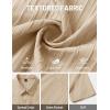 image:imageTACVASEN Mens Button Down Shirts Short Sleeve Textured Casual Summer Beach Shirt with PocketLight Khaki