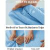 image:imageTACVASEN Mens Button Down Shirts Short Sleeve Textured Casual Summer Beach Shirt with PocketSky Blue
