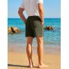 image:imageTACVASEN Mens Casual Shorts Waffle 5 Elastic Waist Drawstring Summer Beach Shorts Moisture Wicking SweatShortsArmy Green