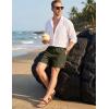 image:imageTACVASEN Mens Casual Shorts Waffle 5 Elastic Waist Drawstring Summer Beach Shorts Moisture Wicking SweatShortsArmy Green