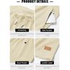 image:imageTACVASEN Mens Casual Shorts Waffle 5 Elastic Waist Drawstring Summer Beach Shorts Moisture Wicking SweatShortsBeige