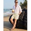 image:imageTACVASEN Mens Casual Shorts Waffle 5 Elastic Waist Drawstring Summer Beach Shorts Moisture Wicking SweatShortsBeige