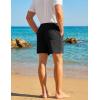 image:imageTACVASEN Mens Casual Shorts Waffle 5 Elastic Waist Drawstring Summer Beach Shorts Moisture Wicking SweatShortsBlack