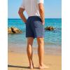 image:imageTACVASEN Mens Casual Shorts Waffle 5 Elastic Waist Drawstring Summer Beach Shorts Moisture Wicking SweatShortsBlue Grey