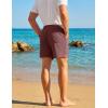 image:imageTACVASEN Mens Casual Shorts Waffle 5 Elastic Waist Drawstring Summer Beach Shorts Moisture Wicking SweatShortsBrick Red