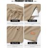 image:imageTACVASEN Mens Casual Shorts Waffle 5 Elastic Waist Drawstring Summer Beach Shorts Moisture Wicking SweatShortsKhaki
