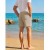 image:imageTACVASEN Mens Casual Shorts Waffle 5 Elastic Waist Drawstring Summer Beach Shorts Moisture Wicking SweatShortsKhaki