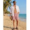 image:imageTACVASEN Mens Casual Shorts Waffle 5 Elastic Waist Drawstring Summer Beach Shorts Moisture Wicking SweatShortsPink
