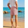 image:imageTACVASEN Mens Casual Shorts Waffle 5 Elastic Waist Drawstring Summer Beach Shorts Moisture Wicking SweatShortsPink