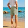 image:imageTACVASEN Mens Casual Shorts Waffle 5 Elastic Waist Drawstring Summer Beach Shorts Moisture Wicking SweatShortsSoy Green